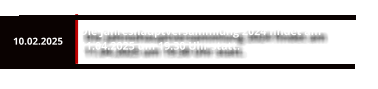 10.02.2025 Die Jahreshauptversammlung 2024 findet am 11.04.2025 um 19:30 Uhr statt.