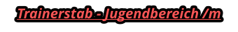 Trainerstab - Jugendbereich /m