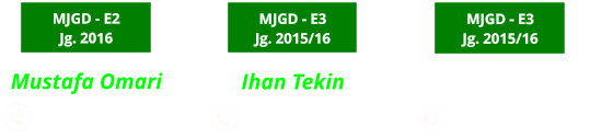 Ihan Tekin              0176-24127639  MJGD - E3 Jg. 2015/16                  MJGD - E3 Jg. 2015/16 Mustafa Omari              0176-23715559  MJGD - E2 Jg. 2016