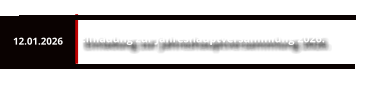 12.01.2026 Einladung zur Jahreshauptversammlung 2026.